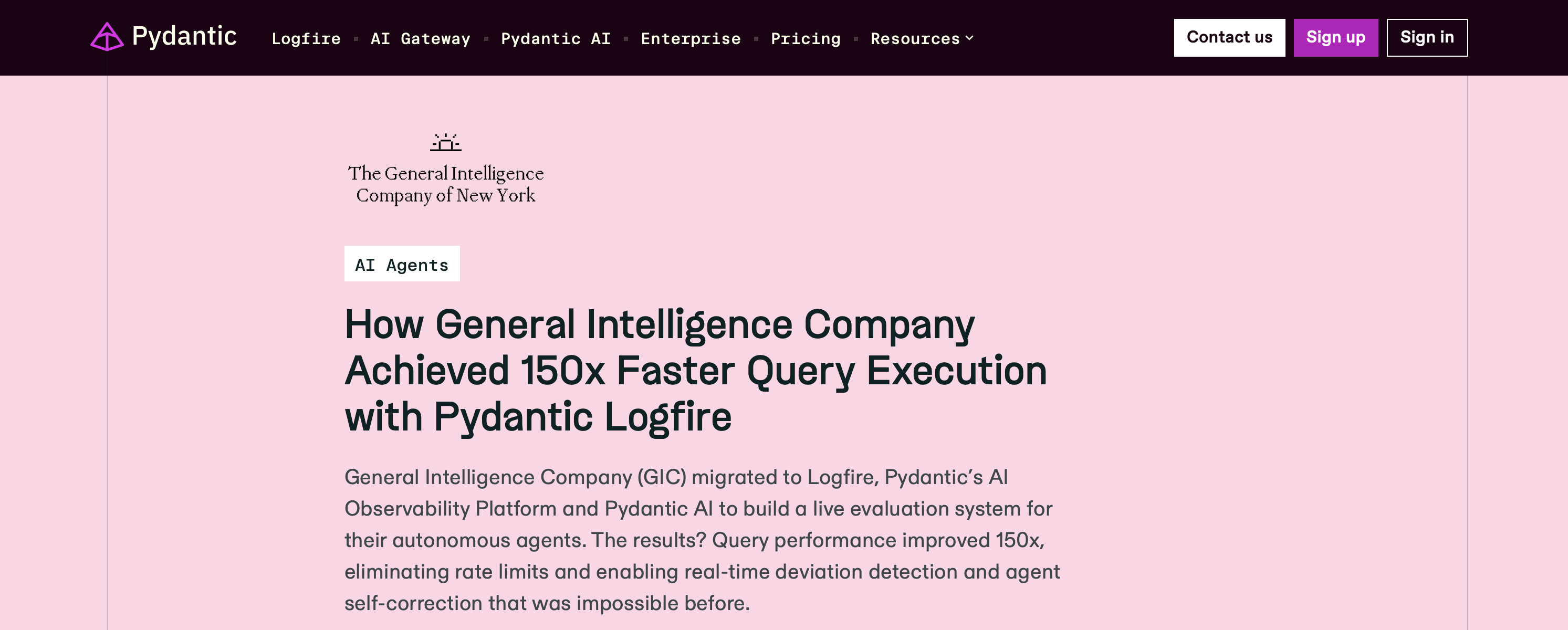 Pydantic case study: How General Intelligence Company achieved 150x faster query execution with Pydantic Logfire